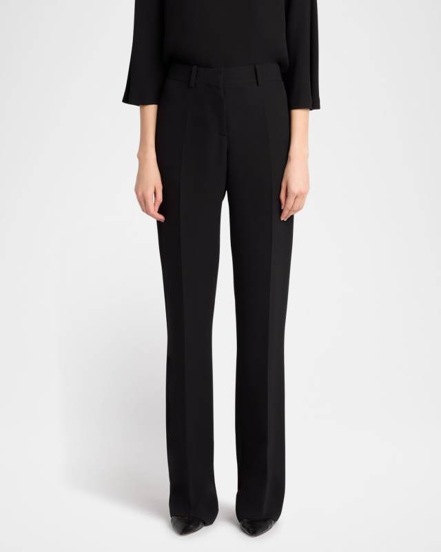 Selvie Wide-Leg Silk Pants